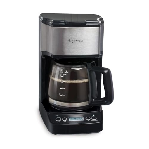 Picture of JURA CAPRESSO INC 426.05 Capresso 5-Cup Mini Drip Coffee Maker, Black and Stainless Steel (EA)