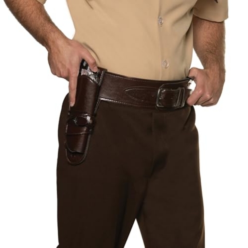 Picture of Underwraps Child Code UR31059 UNDERWRAPS Brown Single Cowboy Holster Belt - Faux Leather Adjustable Western Belt with Single Gun Holster for Halloween Costumes Halloween Party Cosplay Vintage Halloween (EA)