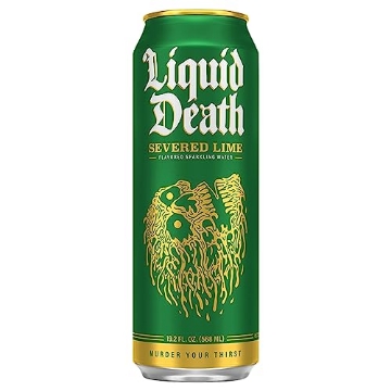 Picture of SUPPLYING DEMAND INC 00222 Liquid Death Severed Lime Sparkling Water Single, 19.2 FZ (PK-24-EA)