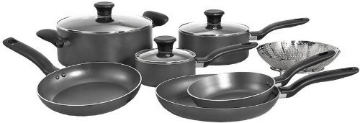 Picture of T-Fal/Wearever B208SA64 T-fal A821SA Initiatives Nonstick Inside and Out, 10-Piece, Black (EA)