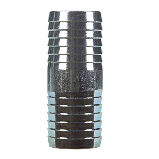 Picture of STZ INDUSTRIES FIMCO-112 BK Products 1-1/2 in. Barb x 1-1/2 in. Dia. Barb Galvanized Steel Coupling (EA)