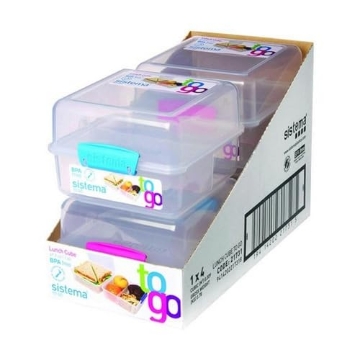 Picture of Sistema 2173153 KLIP IT LUNCH CUBE CLR6C (PK-4-EA)