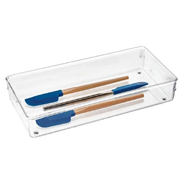 Picture of IDESIGN 70025 iDesign Recycled Plastic Drawer Organizer Bin –Linus Collection - Clear (EA)