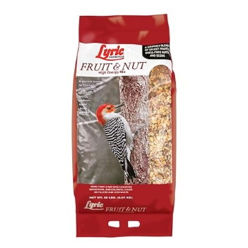 Picture of LYRIC 26-47344 Lyric Fruit and Nut Wild Bird Seed, High Energy Wild Bird Food Mix, 20 lb. Bag (EA)
