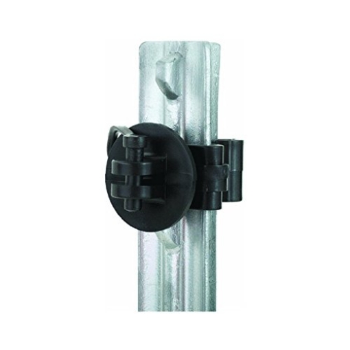 Picture of DARE PRODUCTS INC 2550-25 Zareba Electric Fence Black Wrap-Around T-Post Pinlock Insulator - 25 Pack PL25TP (EA)