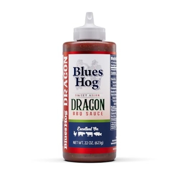 Picture of BLUES HOG LLC 80310 Blues Hog Sweet Asian Dragon Sauce, Sweet & Tangy Asian BBQ Sauce with Teriyaki & Garlic, All-Natural, No High Fructose Corn Syrup, Made in the USA, 22 oz (EA)