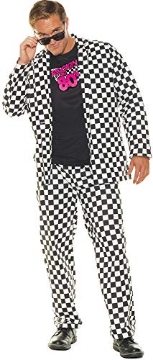 Picture of Underwraps Child Code UR30183OS Valley Dude Costume Men's 80's Style Checkered Suit features Jacket, Pants, Shirt Front with attached Skinny Tie (EA)
