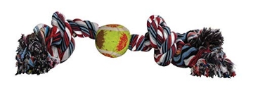 Picture of Boss Products Usa Llc A03885 PetEdge Rope Toy with Tennis Ball (EA)