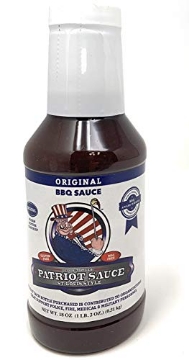 Picture of CODE 3 SPICES PATSAUOR Patriot BBQ Sauce, 18 Ounce Bottle, Original St. Louis Competition Style Barbecue Flavor, Made Without High Fructose Corn Syrup, Gluten-Free, No MSG (EA)