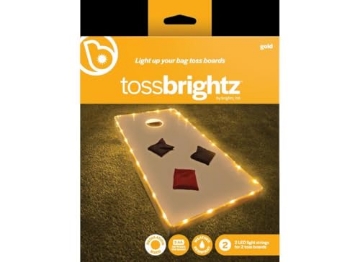 Picture of BRIGHTZ A5441 Brightz TossBrightz Gold Led Cornhole Lights Led Corn Hole Lights Cornhole Led Lights for Hole and Board Corn Hole Board Light Kit Light Up Cornhole Set Glow in The Dark Cornhole Board (EA)