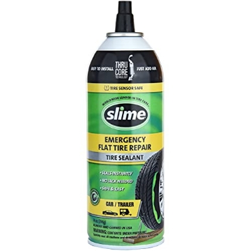 Picture of Slime 60186 Slime 60186 Flat Tire Puncture Repair Sealant, Emergency Repair for Highway Vehicles, Suitable for Cars/Trailers, Non-Toxic, eco-Friendly, 14oz (EA)