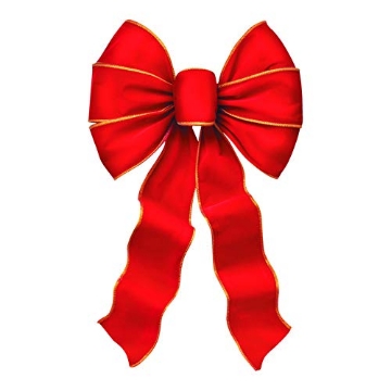 Picture of HOLIDAY LIGHT RAIL LLC 6910 Holiday Trims Inc Red Velvet Gold Edge Bow Case of 12, Holiday Trims Inc (PK-12-EA)