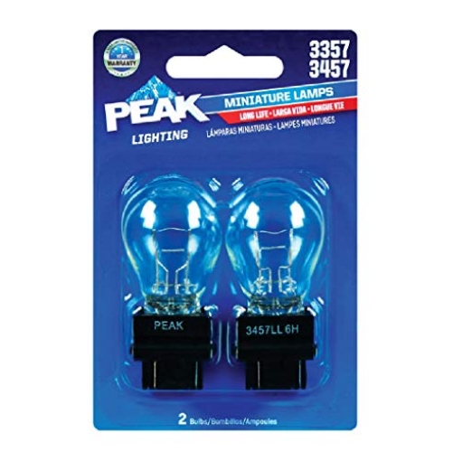 Picture of Peak Accessories 3457LL-BPP PEAK Halogen Parking/Stop/Tail/Turn Miniature Automotive Bulb 3357 3457 (EA)