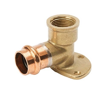Picture of NIBCO INC B066850PCU NIBCO 1/2 in. Brass 90-Degree Press x FPT Pressure Female Threaded Drop Elbow (EA)