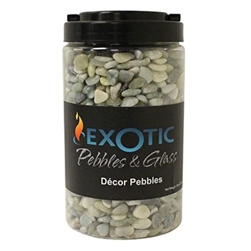 Picture of EXOTIC PEBBLES & AGGREGATES INC PJS-0510J Exotic Pebbles (Decorative Pebbles, Gravel Size, Polished, Jade, 5 lb Jar (EA)