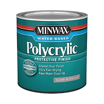 Picture of Minwax 211114444 211114444 Polycrylic Protective Wood Finish, Ultra Flat, Clear, 1/2-Pt. - Quantity 44 (PK-4-EA)