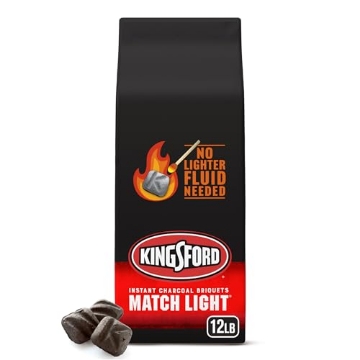 Picture of KINGSFORD CO 32090 Kingsford Match Light Instant Charcoal Briquettes, BBQ Charcoal for Grilling, Ready in 10 Minutes, No Lighter Fluid or Starter Needed, 12 lbs (EA)