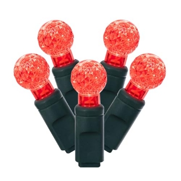Picture of Vickerman X4G9103 Vickerman 100 Light G12 LED Light Set Red Lights on Green Wire (EA)