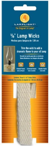 Picture of LAMPLIGHT FARMS 9995 Lamplight Replacement Oil Lamp Wicks – 5/8-Inch Flat Cotton Wicks, 8" Length – 3-Pack for Indoor & Emergency Use (EA)