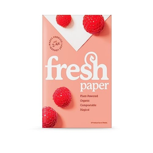 Picture of FRESH PAPER 9103 FRESHPAPER Keeps Fruits & Vegetables Fresh for 2-4x Longer, 8 Reusable Food Saver Sheets for Produce (1 Pack), Made in the USA by The FRESHGLOW Co (EA)