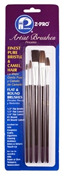 Picture of Premiertek.net, LLC AR10105 Premier Paint Roller AR10105 Artist Brush Bristle & Camel Carded Brush Set 5-Piece (EA)
