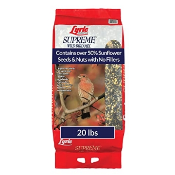 Picture of LYRIC 26-47290 Lyric Supreme Wild Bird Seed - Wild Bird Food Mix with Nuts & Sunflower Seeds for Outside Feeders - Attracts Many Beautiful Songbirds - 20 lb bag (EA)