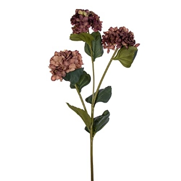 Picture of Vickerman FM228066 Vickerman 33" Coffee Artificial Hydrangea Spray with Three Flower Heads, 2 per Bag. (EA)