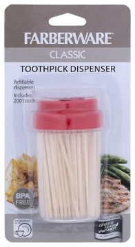 Picture of FARBERWARE 5215825 Farberware 5215825 Toothpick Dispenser, Plastic/Wood, Multicolored (EA)