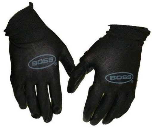 Picture of Boss Products Usa Llc B31091-L5P Boss Gloves 7850N Palm Gloves, Nitrile, Large, Black (Pack of 5) (EA)