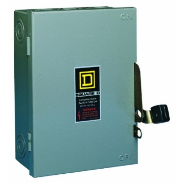 Picture of Square D D211NCP Square D - D211NCP General Duty Safety Switch, Fusible, 30-Amp, 120V, 2-Pole, Indoor, W/Neutral (EA)