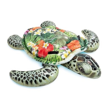 Picture of Intex Entertainment 57555EP INTEX Realistic Sea Turtle Inflatable Pool Float: Animal Pool Toy for Kids – 2 Heavy-Duty Handles – 176lb Weight Capacity – 75" x 67" – for Ages 3+ (EA)