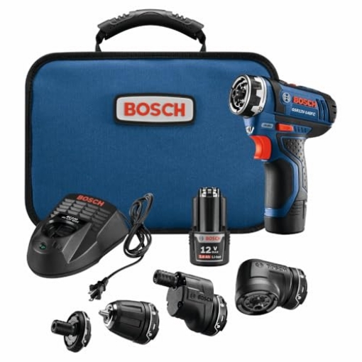 Picture of BOSCH SECURITY SYSTEMS, INC GSR12V-140FCB22 Bosch GSR12V-140FCB22 12V Max Drill/Driver with 5-In-1 Flexiclick® System and (2) 2.0 Ah Batteries (EA)