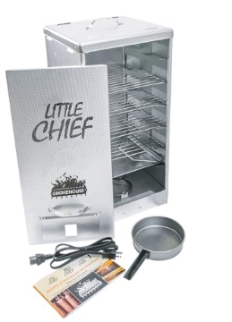 Picture of Smokehouse Products 9900-000-0000 Smokehouse Little Chief Front Load Smoker, Low to Mid Temperature Smoker for Fish, Jerky, Cheese, Sausage & Other meats, Smoke Up to 25 Pounds of Meat & Fish (EA)
