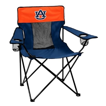Picture of LOGO BRANDS INC 110-12E Logo Brands NCAA Auburn Tigers Elite Portable Chair - Premium Outdoor Chair with Cup Holder, Powder-Coated Steel Frame, Lightweight and Portable for Tailgating,and Sporting Events (EA)