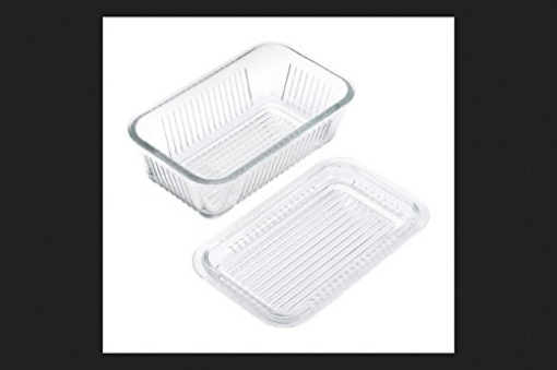 Picture of LIFETIME 5078594 Lifetime Clear Glass Glass Butter Dish Butter Dish 1 pk (PK-4-EA)