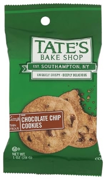 Picture of TATES 1001715 Tate's Bake Shop Chocolate Chip Cookies, Kosher, 2 Cookies, 1 Ounce (Pack of 8) (PK-8-EA)