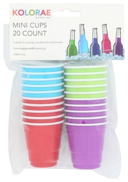 Picture of KOLORAE KOL-0247 KOLORAE MINI Cups - MINI Disposable Color Shot Glasses! 2 OZ Assorted Color MINI Shot Glasses, Perfect for Any Occasion - Available in A Set of 20 OR 120 MINI Cups! (120) (EA)