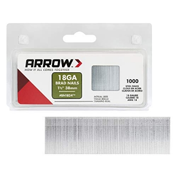 Picture of ARROW FASTENER CO LLC BN1824CS Arrow Co Inc BN1824CS Genuine 1-1/2-Inch 38mm Brad Nails, BN1824CS, 1,000-Pack (EA)