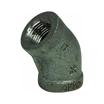 Picture of ANVIL INTERNATIONAL 8700126207 Anvil 8700126207, Malleable Iron Pipe Fitting, 45 Degree Elbow, 3/4" NPT Female, Black Finish (EA)