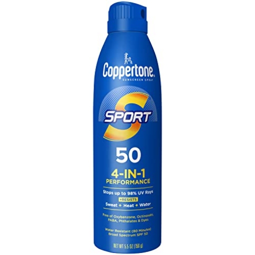Picture of BEIERSDORF INC 48208 Coppertone Sport Sunscreen Spray, Broad Spectrum SPF 50 Water Resistant Spray Sunscreen, 5.5 Oz (EA)