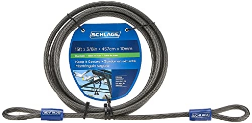 Picture of Ingersoll Rand 999263 Schlage Flexible 3/8" Steel Looped Security Cable, 15’ (3/8") (EA)