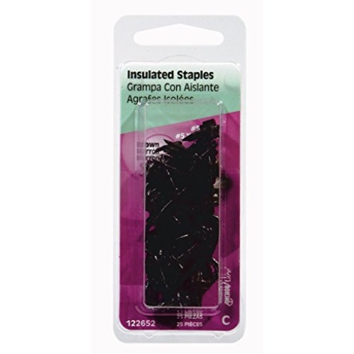 Picture of HILLMAN 122652-N Hillman AnchorWire 1/2 in. L x 1/2 in. W Steel Insulated Crown Insulated Staples 25 pk (PK-6-EA)