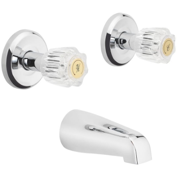 Picture of OakBrook 833-0001 OakBrook 2 Handle Tub Filler 2 Handles Chrome Acrylic Bath Faucet (EA)