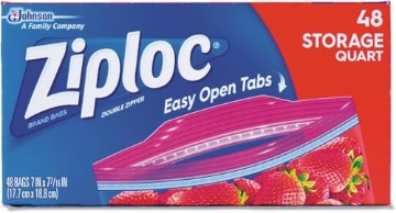 Picture of SJN SJN351317 Ziploc Easy Open, Storage Quart 48 Count (Pack of 12) (CT-9-BX)