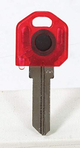 Picture of Giant International KW1RED Giant Concepts LLC Keylights House Key Blank w/Flashlight Single Sided for Fits Kwikset KW1/Weis - Case of: 10 (PK-10-EA)