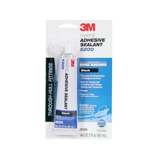 Picture of 3M 05205 3M Marine Adhesive Sealant 5200 - Permanent Bonding and Sealing for Boats and Marine Applications - Black - 3 Ounces (EA)