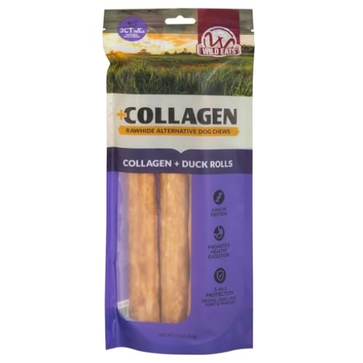 Picture of DOSKOCIL MANUFACTURING CO INC 71227 Wild Eats Rustic Kitchen Real Beef Collagen Sticks for Dogs, Collagen Retriever Roll 10" - 3ct, Dog Chews Long Lasting, Rawhide Free for All Dog Breeds (EA)