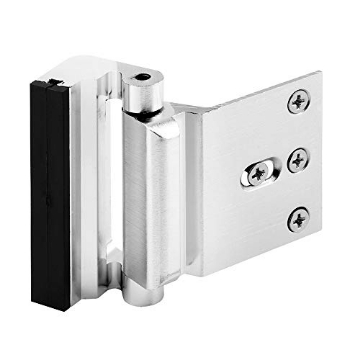 Picture of Prime U 11325 Prime-Line U 11325 Door Reinforcement Lock – Add Extra, High Security to your Home and Prevent Unauthorized Entry – 3” Stop, Aluminum Construction, Brushed Chrome (Single Pack) (EA)