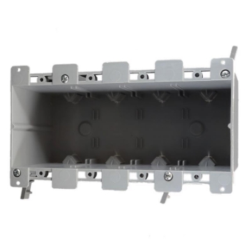 Picture of Cantex Industries EZ68QO Cantex 3012631 68 cu. in. Old Work Rectangle PVC 4 Gang Outlet Box Gray (EA)