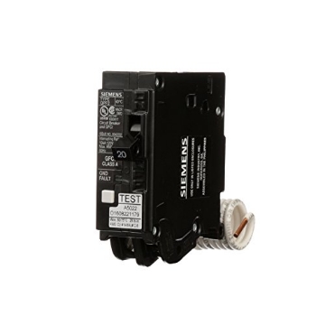 Picture of Siemens QF120A SIEMENS QF120A Gfci Circuit Breaker, Plug In, Self Testing, 20 Amp, 1-Pole, 120 Volt (EA)